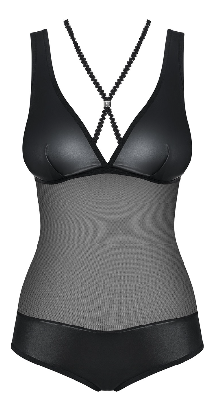 Zjawiskowa Elegancja – Body Leatheria Czarne L/XL - obrazek 4