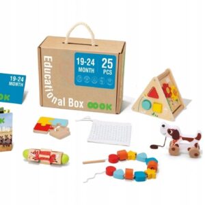 TOOKY TOY Pudełko XXL Montessori 6w1 – Odkryj świat sensorycznych zabaw!