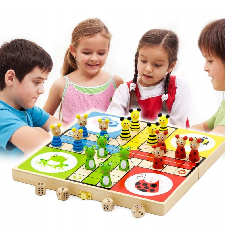 VIGA Drewniana Gra Ludo Chińczyk – Tradycja i Zabawa dla Całej Rodziny!