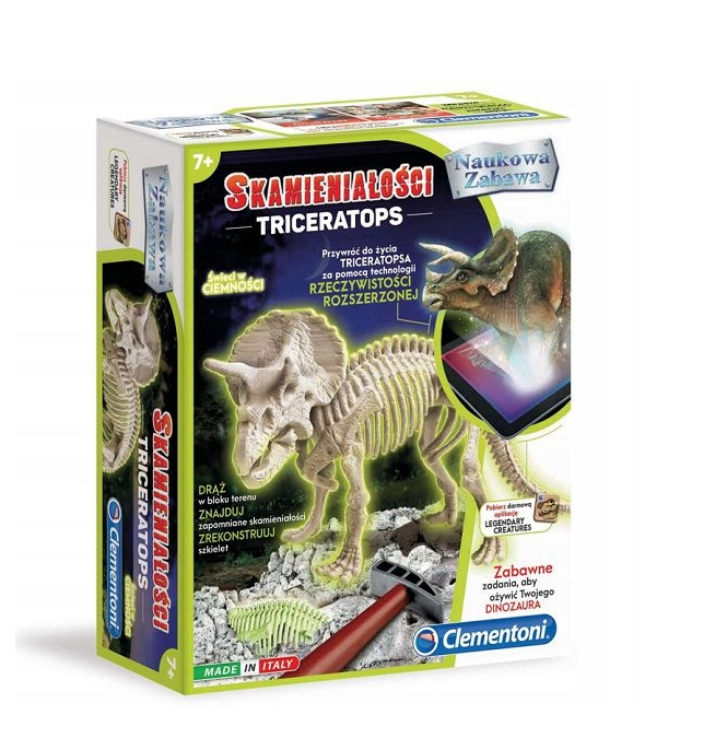 Odkryj Świat Dinozaurów! Triceratops Fluorescencyjny – Naukowa Zabawa ze Skamieniałościami! - obrazek 2