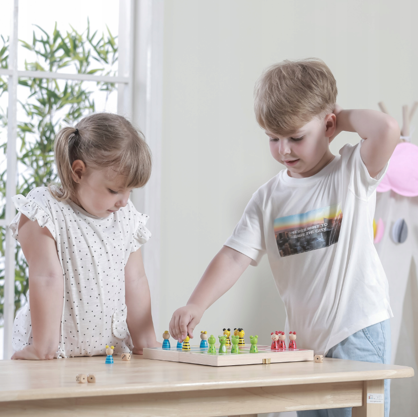 VIGA Drewniana Gra Ludo Chińczyk – Tradycja i Zabawa dla Całej Rodziny! - obrazek 6