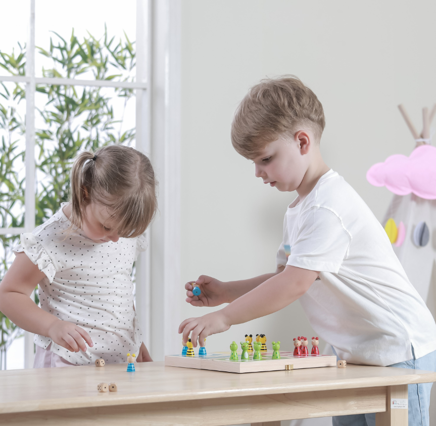 VIGA Drewniana Gra Ludo Chińczyk – Tradycja i Zabawa dla Całej Rodziny! - obrazek 7