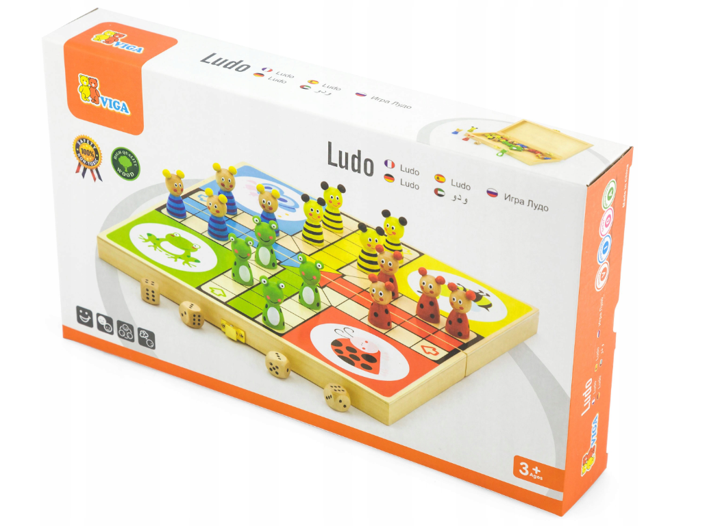 VIGA Drewniana Gra Ludo Chińczyk – Tradycja i Zabawa dla Całej Rodziny! - obrazek 10