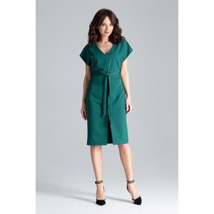 Zielona Elegancja na Każdy Dzień – Sukienka LENITIF L032 Regular Fit XL! - obrazek 3