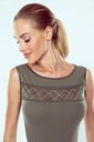 Body damskie Berna – Styl i Wygoda w Jednym! Bez rękawów, kolor khaki!