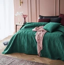Pikowana narzuta Leila 220x240 cm – Ciemna Zieleń! Styl i elegancja do Twojej sypialni! - obrazek 3