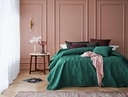 Pikowana narzuta Leila 220x240 cm – Ciemna Zieleń! Styl i elegancja do Twojej sypialni! - obrazek 4