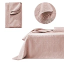 Pikowana narzuta Leila 220x240 cm – Pudrowy Róż! Elegancja i komfort na każdą kanapę lub łóżko!