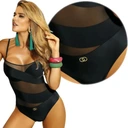 Wyszczuplający Styl i Pewność Siebie – Strój Kąpielowy Push-Up Fashion 11 Czarny 38E!