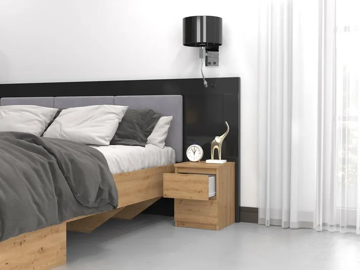 Szafka nocna M2 Dąb Artisan – Elegancja i funkcjonalność w jednym! - obrazek 2