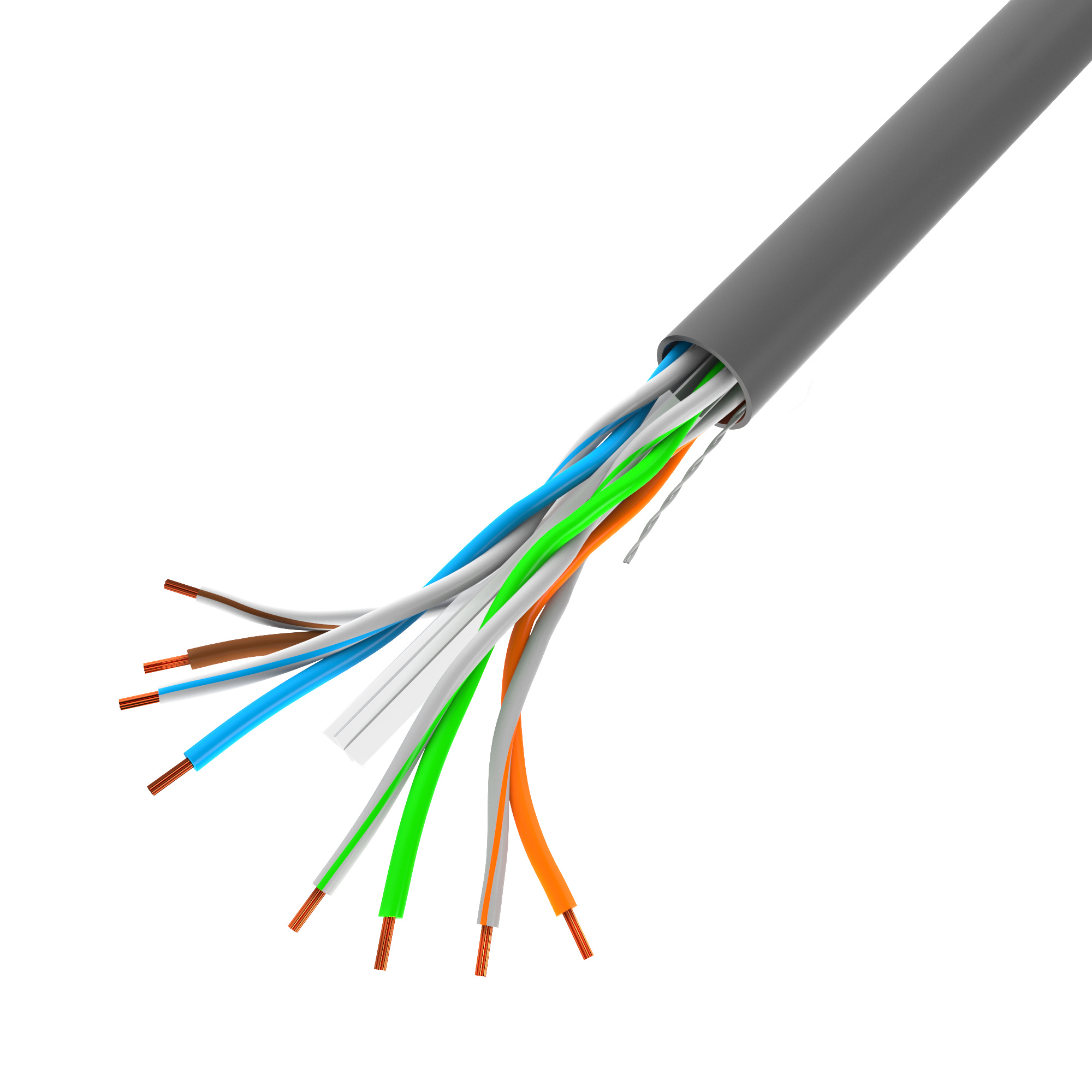 Superszybkie Połączenie – Kabel Teleinformatyczny LAN 1GB/S Drut CCA Szary! - obrazek 3